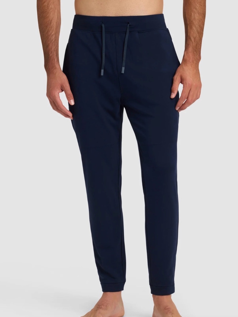 Cozy Earth Men’s Ultra Soft Bamboo Jogger Pants in Navy Size Small 1065
